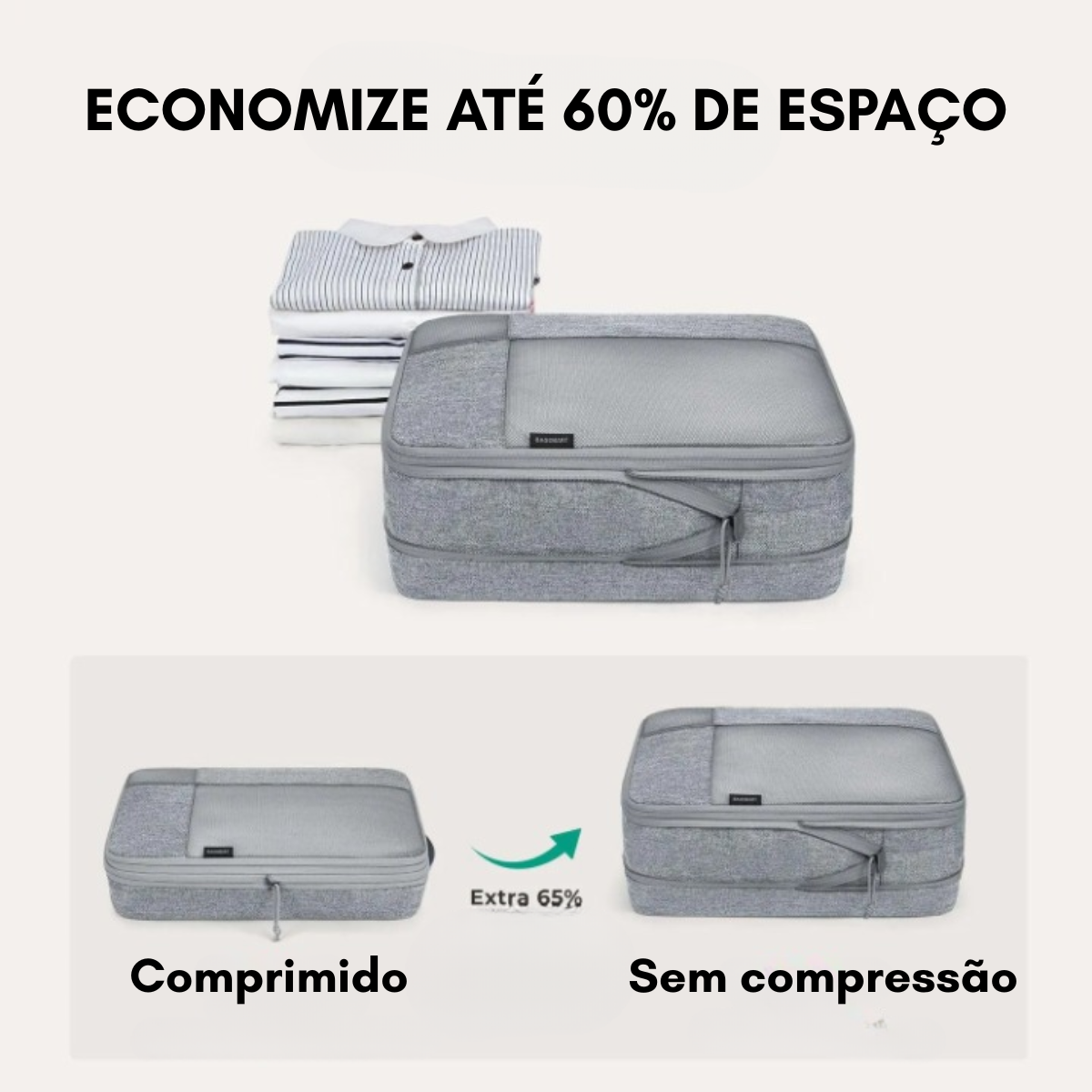 Kit de Organizadores de Mala de Viagem de Compressão