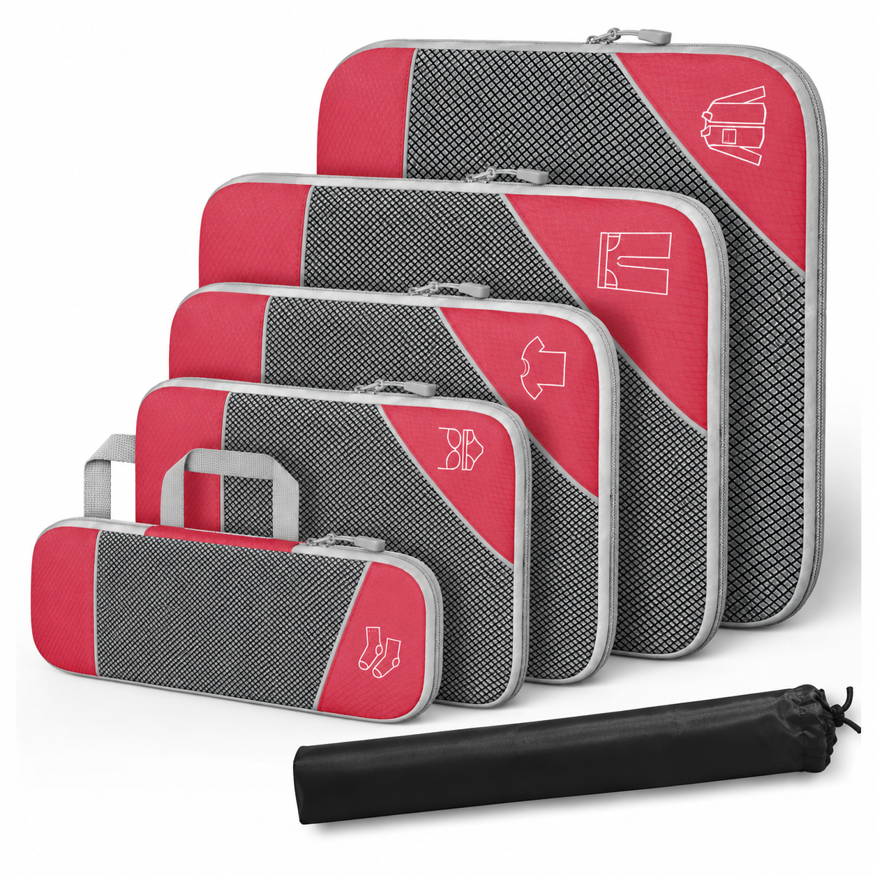 Kit de Organizadores de Mala de Viagem de Compressão