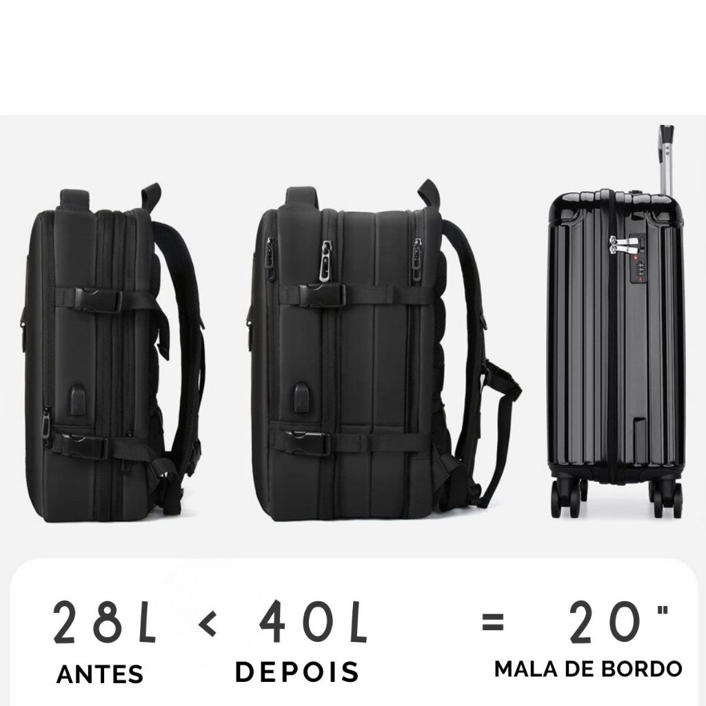 Mochila de Viagem Expansível Voyage