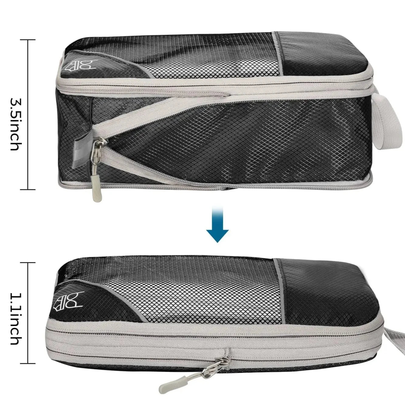 Organizador de Mala de Viagem de Compressão - Kit com 6 Organizadores