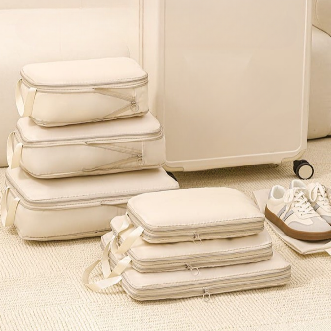 Kit de 4 Organizadores de Mala de Viagem de Compressão