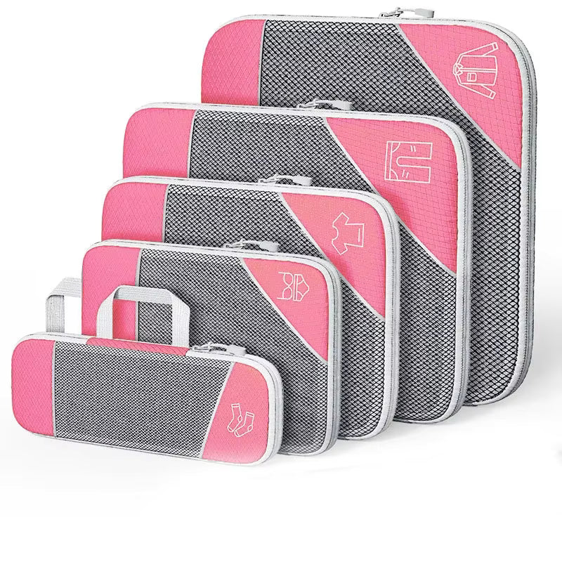 Kit de Organizadores de Mala de Viagem de Compressão