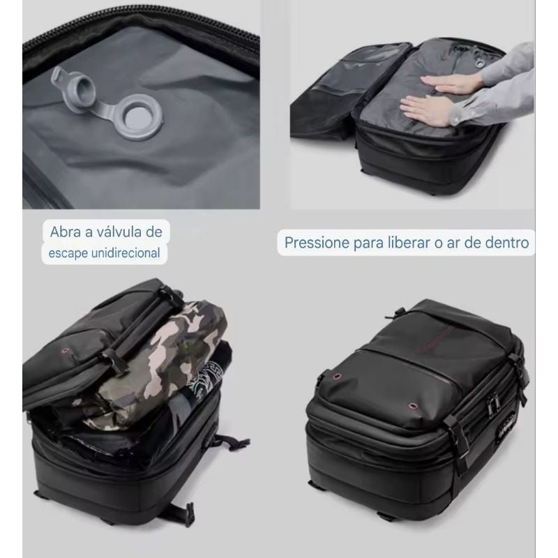 Mochila de Compressão a Vácuo Vancouver | Ganhe Airbag + Bomba