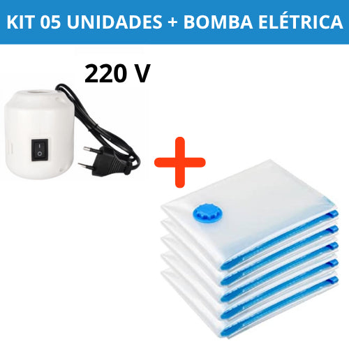 KIT MIREI VACUUM – Sacos a Vácuo + Bomba Elétrica