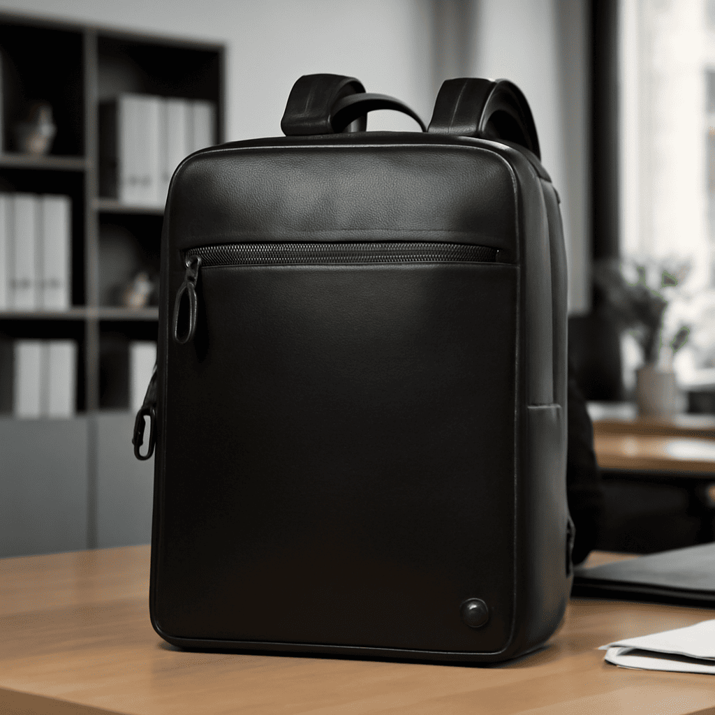 Mochila de Couro Minimalista Aquiles