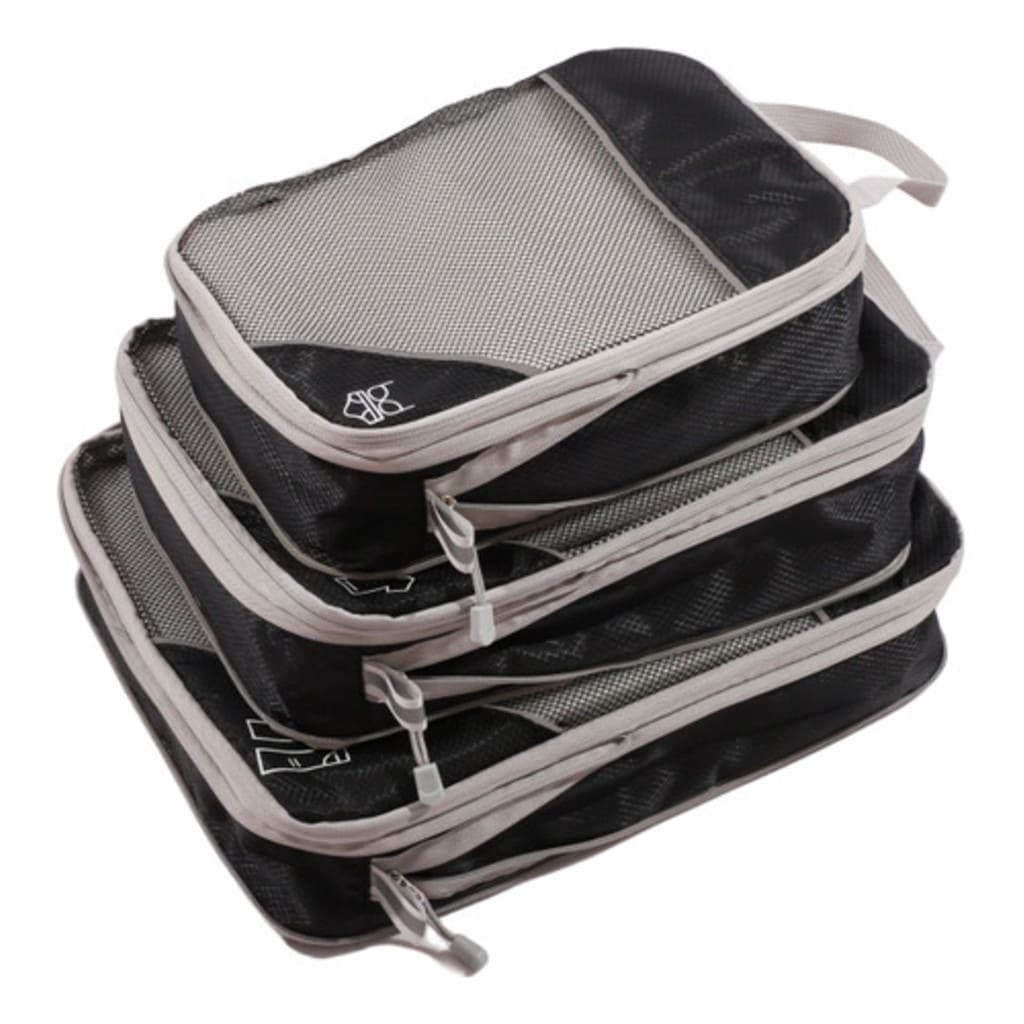 Organizadores de Mala de Viagem de Compressão com 3 Unidades