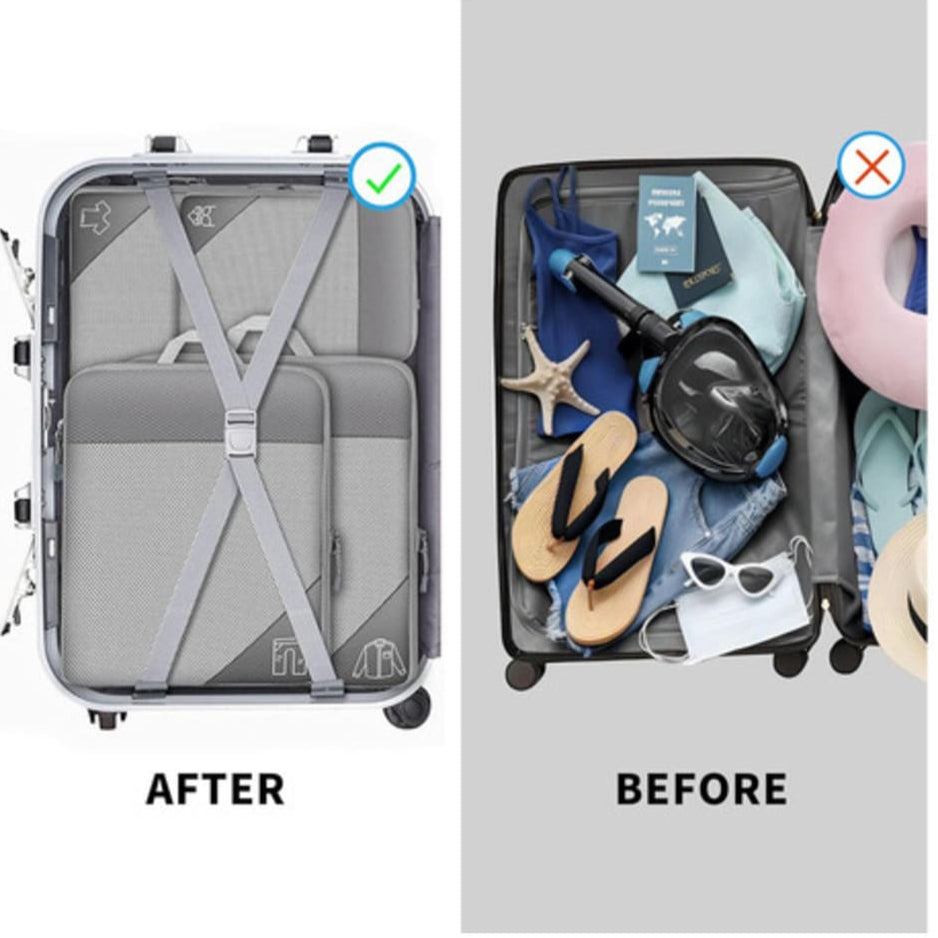 Kit de 4 Organizadores de Mala de Viagem de Compressão