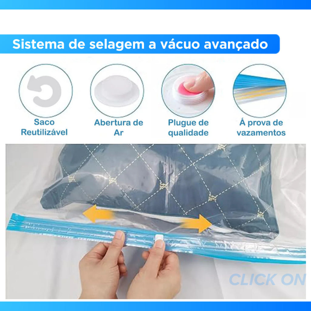 KIT MIREI VACUUM – Sacos a Vácuo + Bomba Elétrica