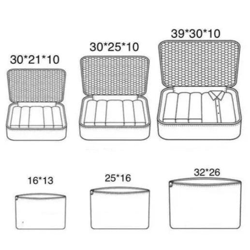 Kit 6 Organizadores de Viagem