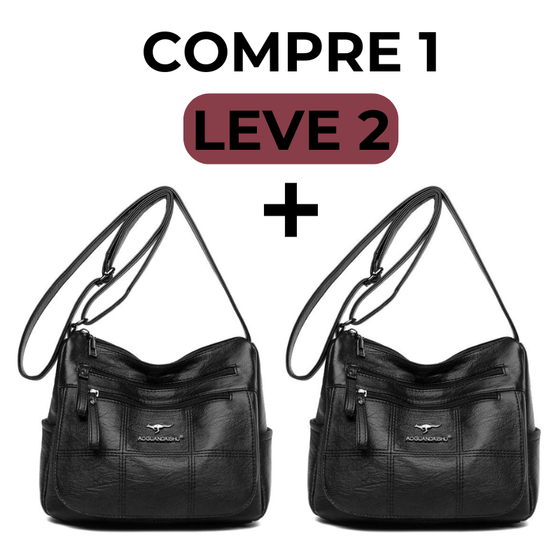 Bolsa Feminina de Couro Carol - COMPRE 1 LEVE 2