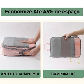 Kit de 3 Organizadores de Mala de Viagem de Compressão TravelCubes