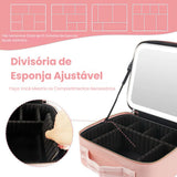 Necessaire Maquiagem Multifuncional com Espelho LED