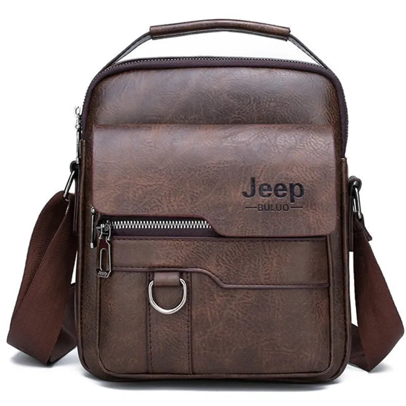 Bolsa Masculina de Couro Transversal Jeep Buluo