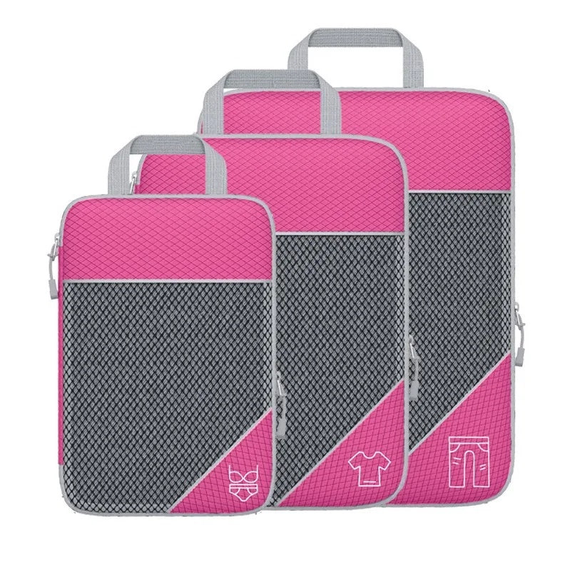 Kit de Organizadores de Mala de Viagem de Compressão