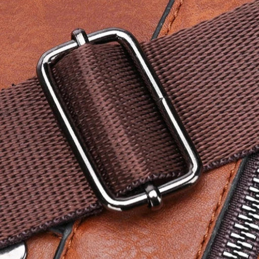 Bolsa Transversal de Couro Masculina Canguru