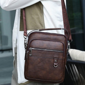 Bolsa Transversal de Couro Masculina Canguru
