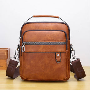 Bolsa Transversal de Couro Masculina Canguru