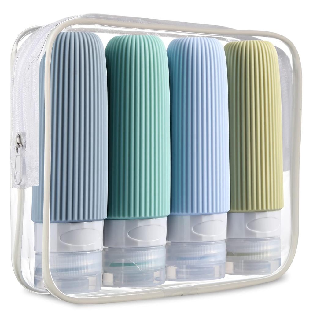 Frascos Para Viagem - Kit 4 Recipientes Para Produtos de Higiene