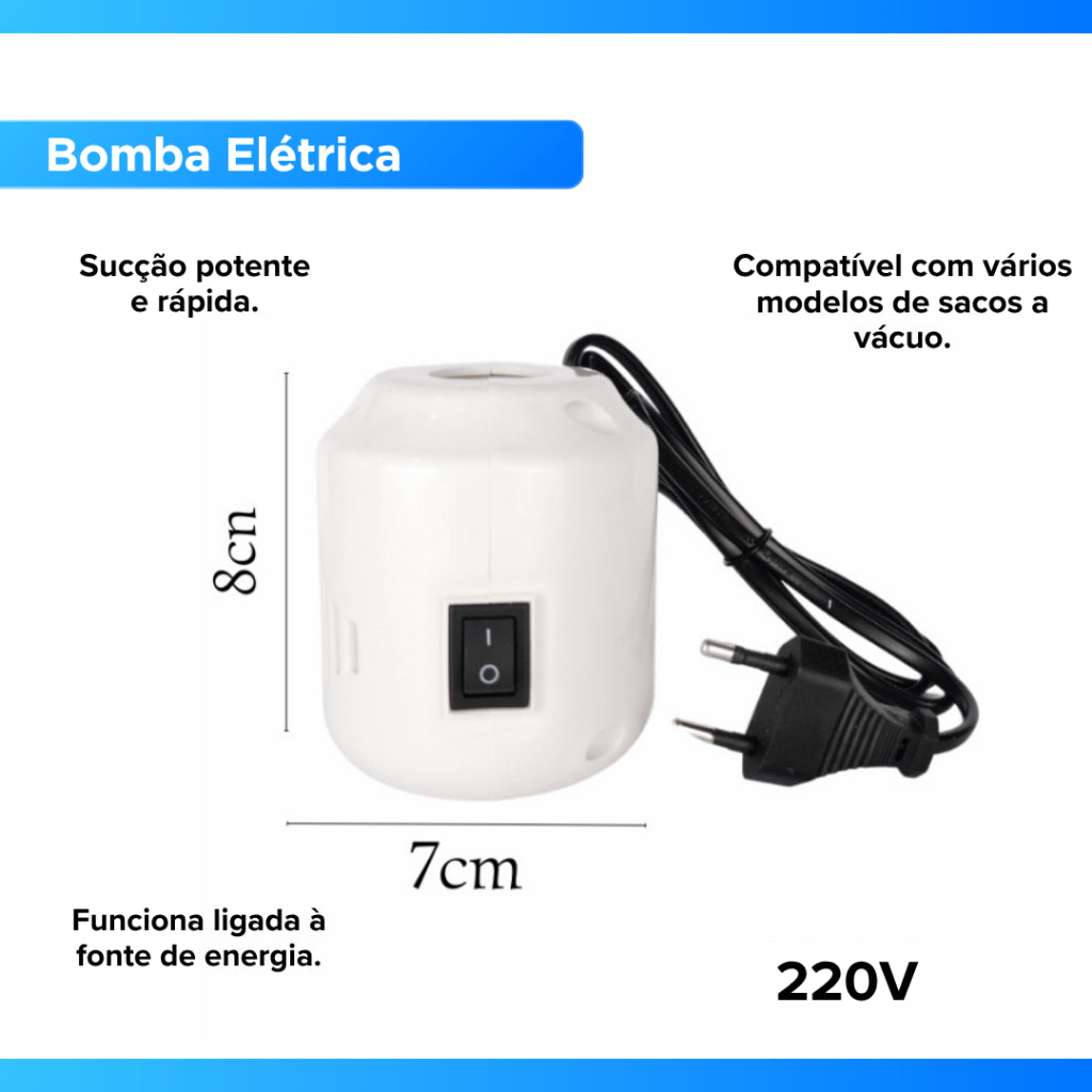 KIT MIREI VACUUM – Sacos a Vácuo + Bomba Elétrica