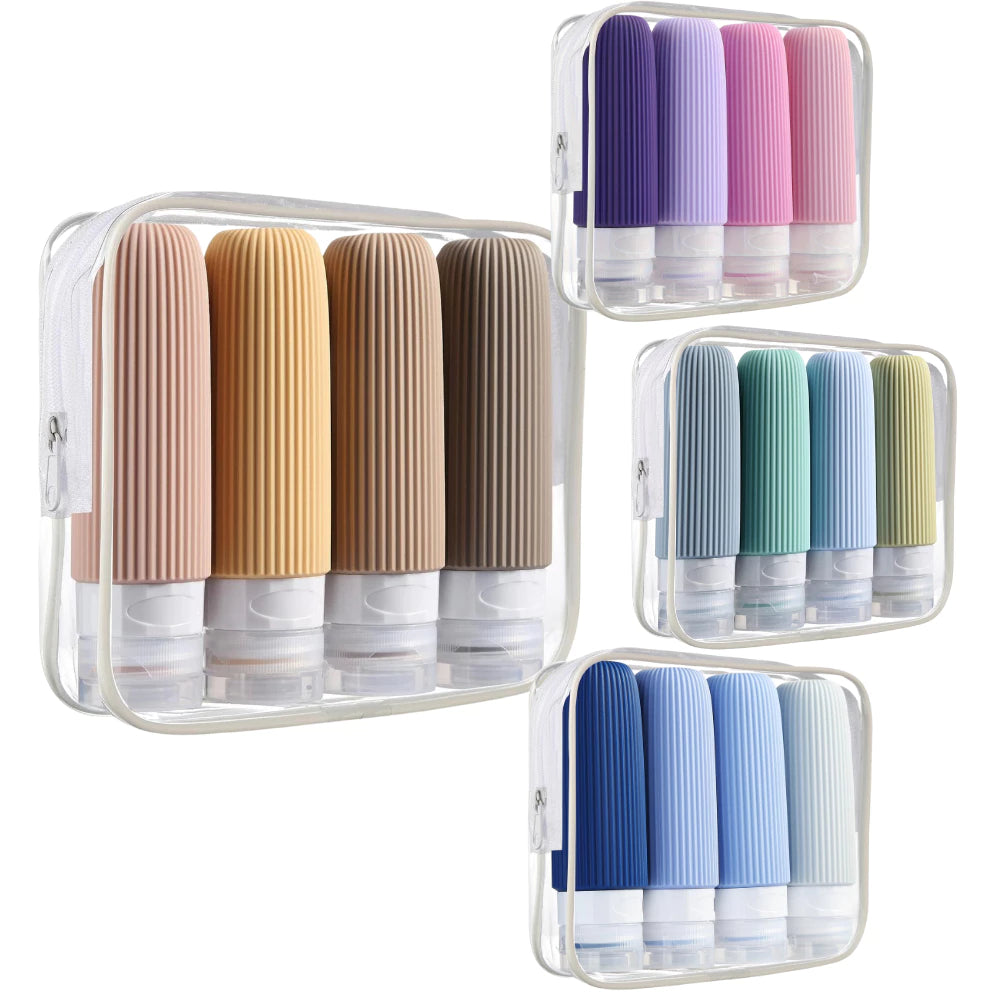 Frascos Para Viagem - Kit 4 Recipientes Para Produtos de Higiene