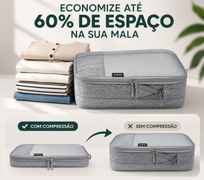 Kit de Organizadores de Mala de Viagem de Compressão