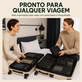 Kit de Organizadores de Mala de Viagem de Compressão