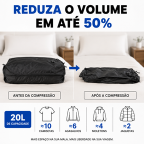 Mirei Compress™ | Sistema de Compressão para Viagem | Até 50% Mais Espaço na Mala