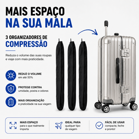 Mirei Compress™ | Sistema de Compressão para Viagem | Até 50% Mais Espaço na Mala