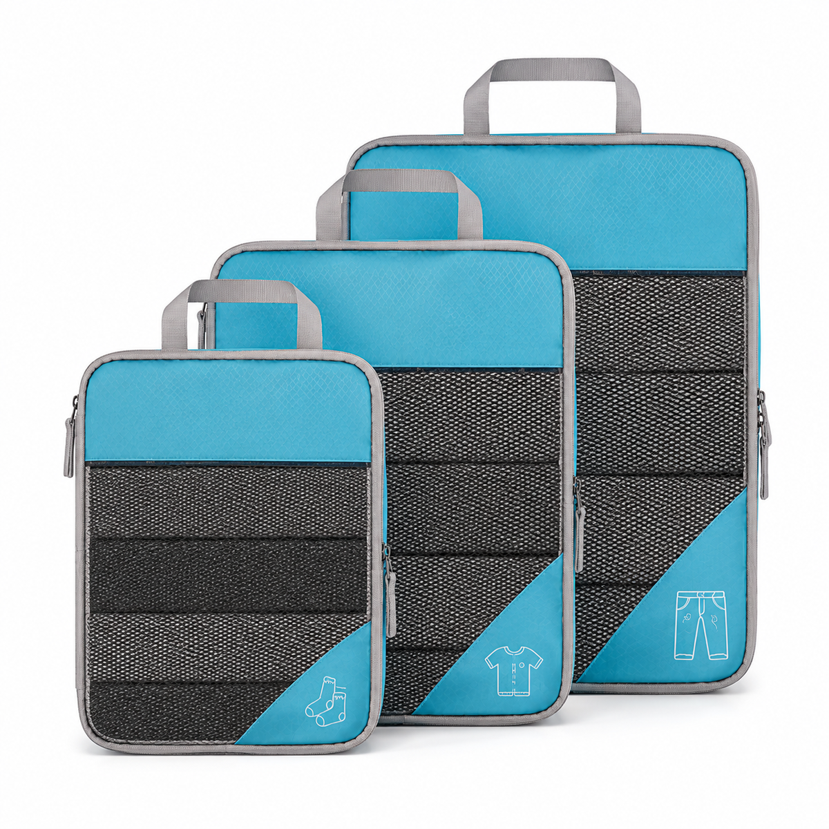 Kit de Organizadores de Mala de Viagem de Compressão