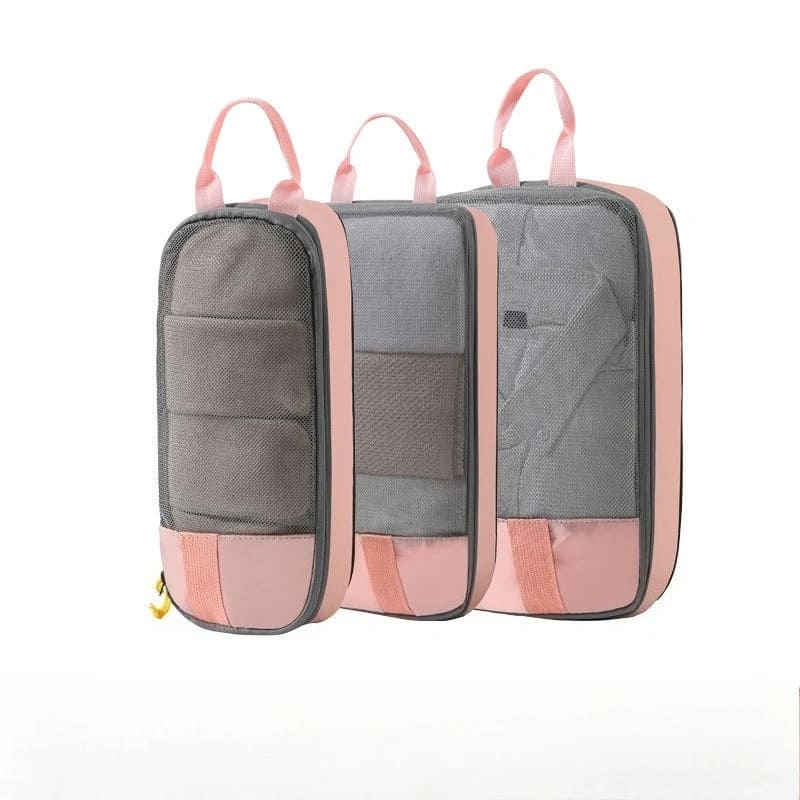 Kit de 3 Organizadores de Mala de Viagem de Compressão TravelCubes