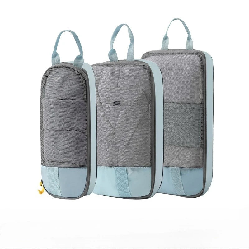 Kit de 3 Organizadores de Mala de Viagem de Compressão TravelCubes