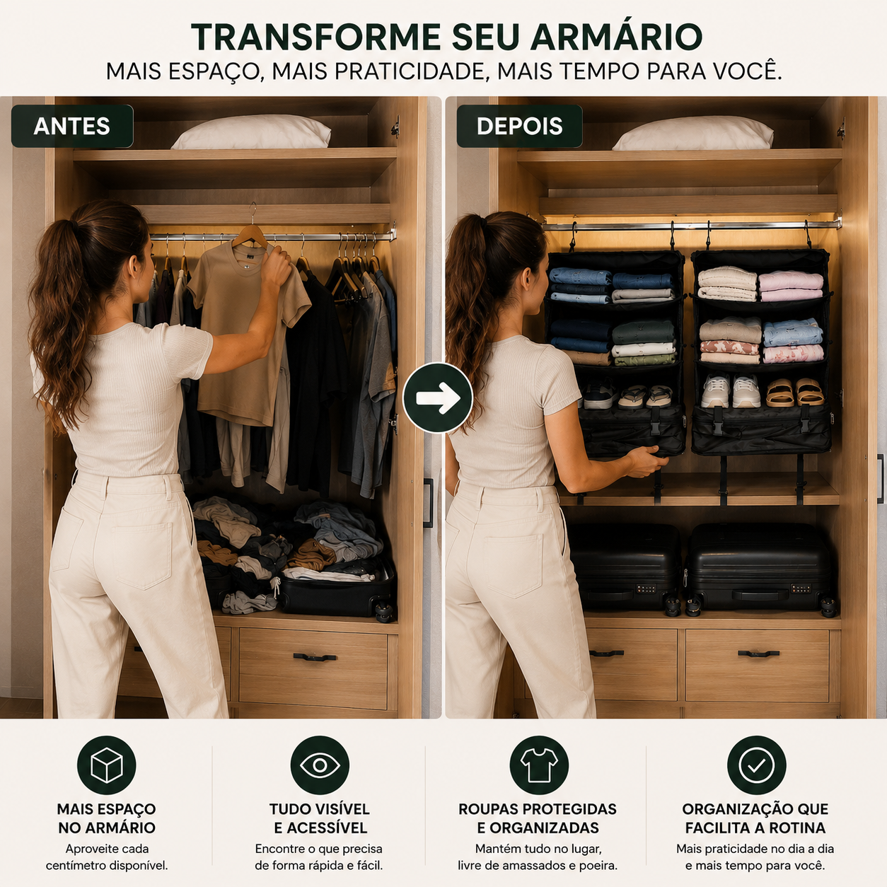 Organizador de Viagem para Pendurar TravelBox
