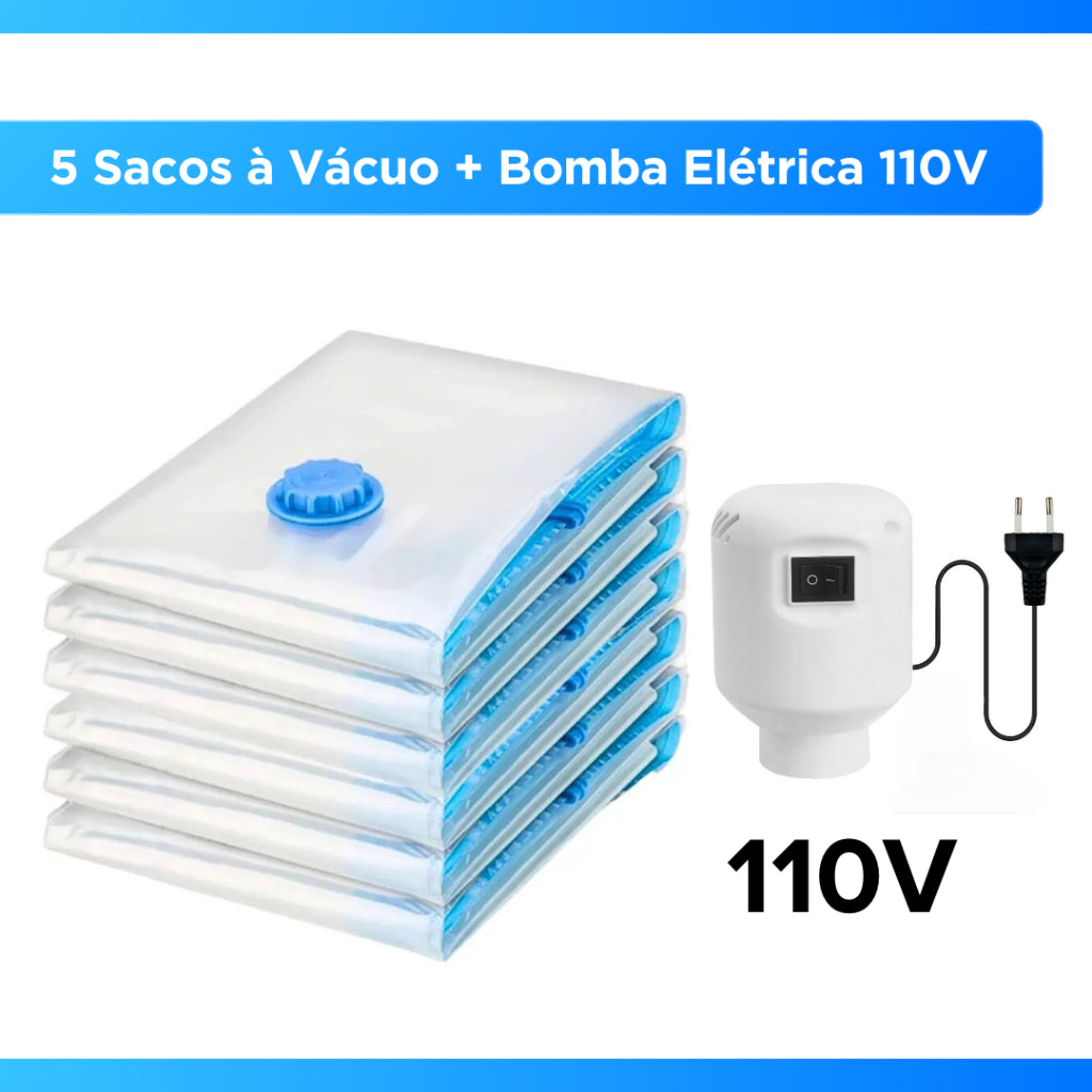 KIT MIREI VACUUM – Sacos a Vácuo + Bomba Elétrica