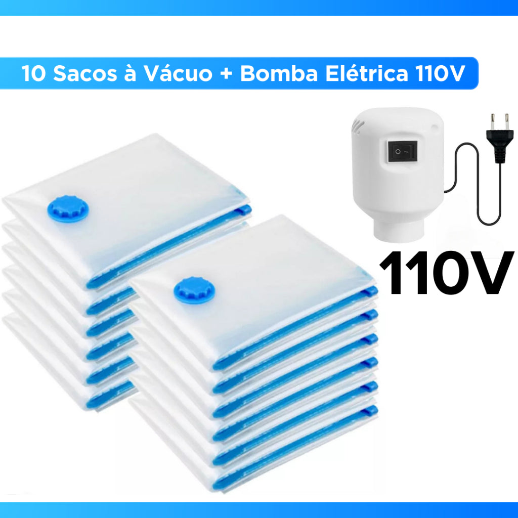 KIT MIREI VACUUM – Sacos a Vácuo + Bomba Elétrica